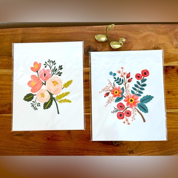 Rifle Paper Co. | Art | Nwt Rifle Paper Co Rose And Coral Botanical Art Prints | Poshmark